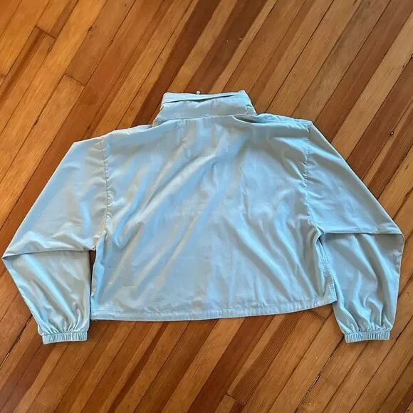 Girlfriend Collective Hummingbird Half-Zip Windbreaker in Chinoiserie Size XL - Picture 4 of 6